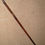 Thumbnail: Antique Palm Wood Walking Stick / Cane Fritz Handle Gold End & Collar 88cm Long