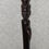 Thumbnail: Antique Ebony Walking Stick Carved African Man's Head W/ Tribal Marks & Snake