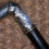 Thumbnail: Antique Silver Art Deco Design Handle Walking Stick 88cm