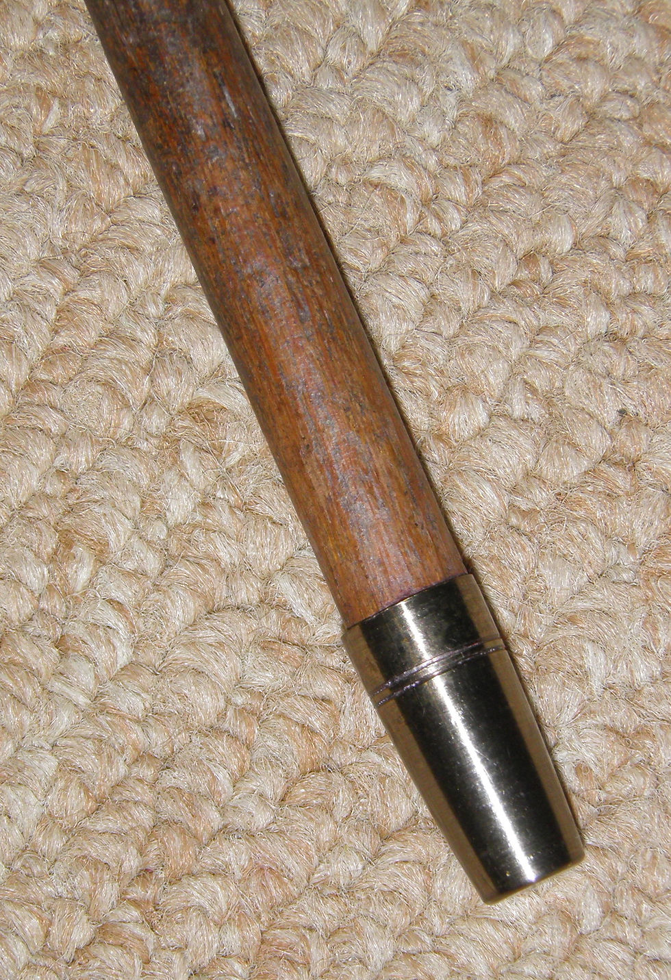 Thumbnail: Edwardian Walking Stick / Cane Root Ball Hallmarked 1902 Silver Collar H Howell