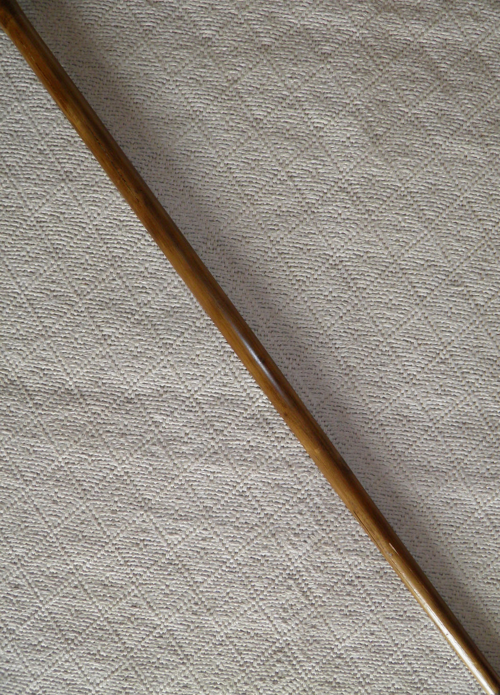 Thumbnail: Antique Rustic Walking Stick Cane Hand-Carved Man Musician With Instrument Oboe