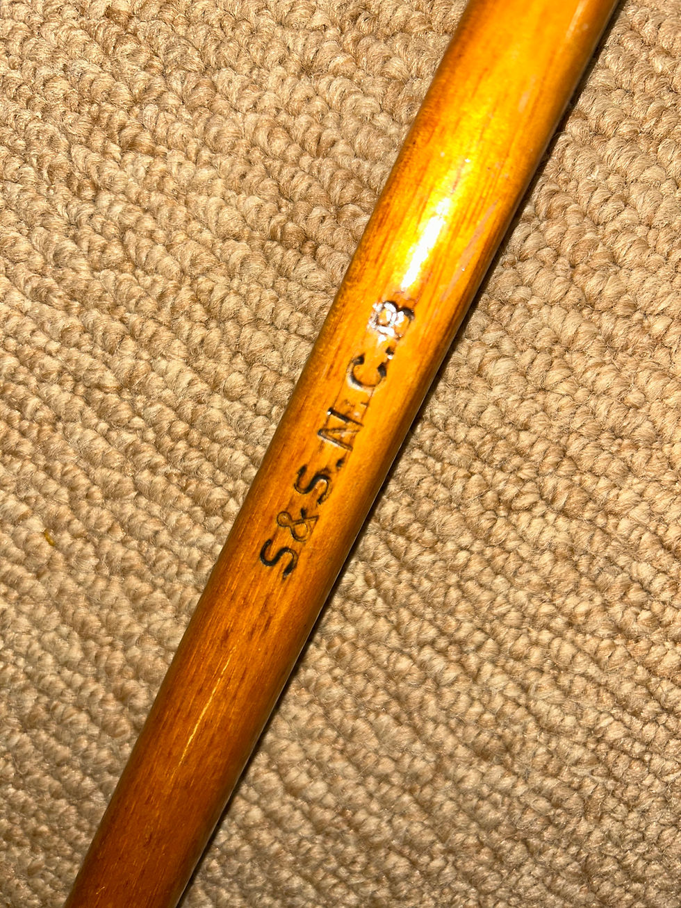 Thumbnail: Antique Mining Walking Cane - National Coal Board Yard Stick By S&S Chesterfield