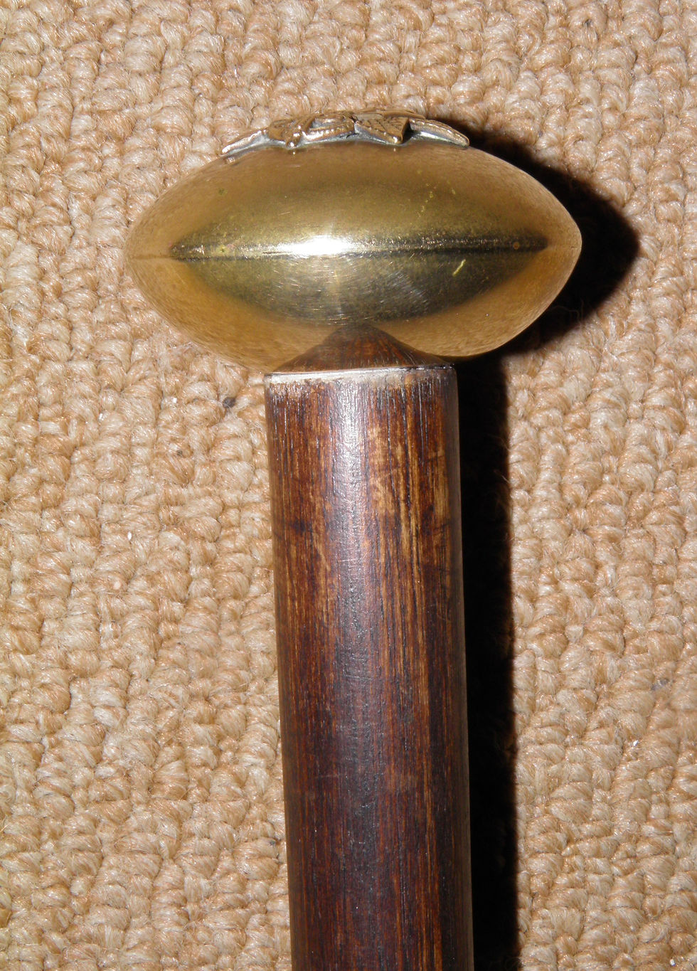 Thumbnail: Antique Walking Stick / Drill Cane Military WW1 Brass Top East Surrey Regiment