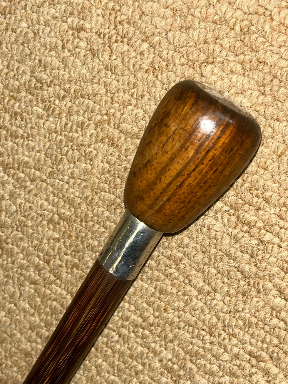Thumbnail: Vintage Standard-Triumph Classic Car Walking Stick - Sterling Silver Collar