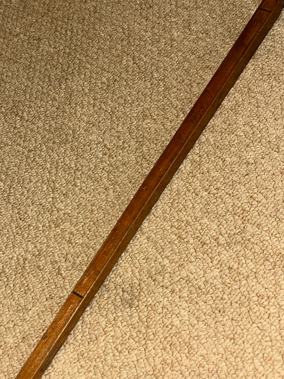 Thumbnail: Georgian Cloth Drapers Tailors Measuring Ell Wand Stick - 32.5" - S.Digge