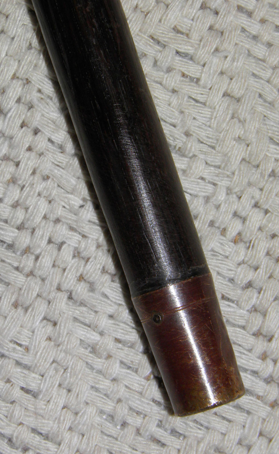 Thumbnail: Antique Ebony Walking Stick / Cane - Hand - Carved African Man's Head Glass Eyes