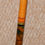Thumbnail: Vintage Hanbo Stick / Staff Hand Painted Pattern Orange Green Red & Black 89cm