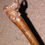 Thumbnail: Vintage African Style Weighted Hand Carved Elephant Head Top Ebony Walking Stick