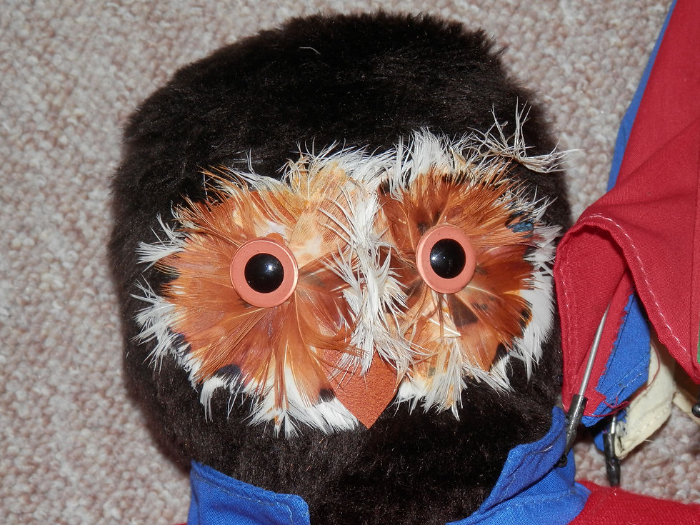 Thumbnail: Vintage Abercrombie & Fitch London Vintage Golfer Feathered Owl Tweed Doll/Toy