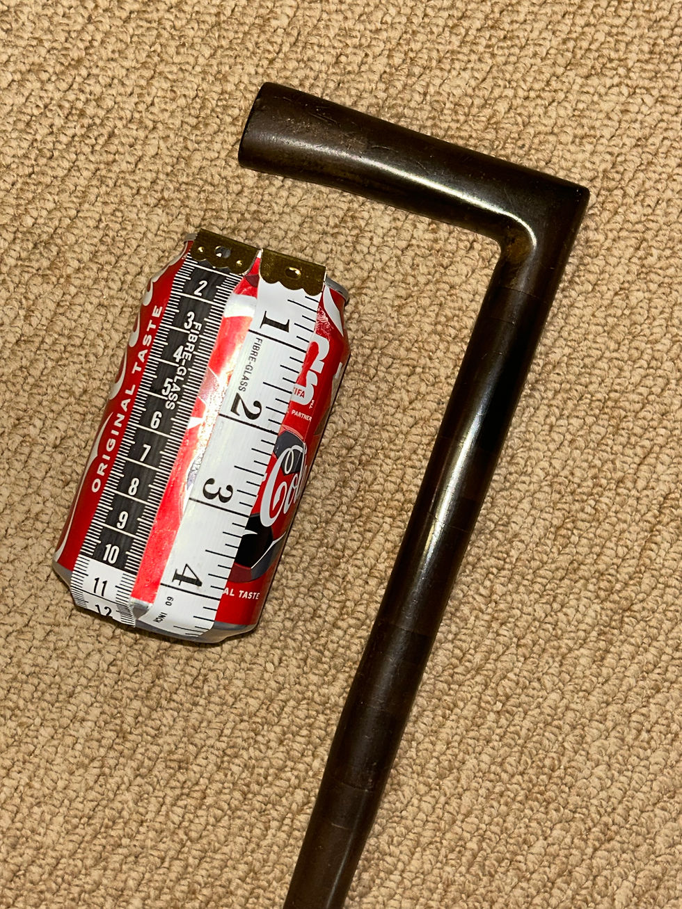 Thumbnail: Antique Complete Bakelite Sections Steel Lined Walking Stick - Fritz Handle