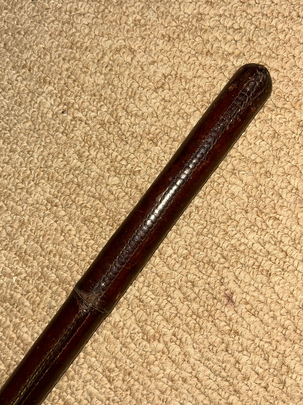 Thumbnail: Vintage Brown Cladded Leather Swagger Stick - Pull Out Sword By Swaine & Adeney