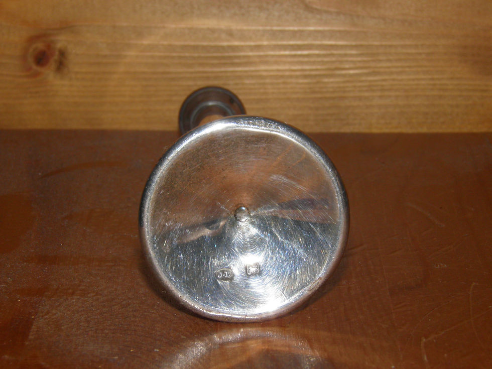 Thumbnail: Antique Hallmarked 1897 Silver Novelty Hunting Horn Table Lighter