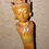 Thumbnail: Antique Bamboo Greek Mythology Walking Stick - Hand-Sculpted Amphitrite Head Top