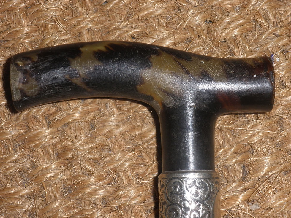 Thumbnail: Antique Hallmarked 1896 Silver Derby Topped Walking/Dress Cane 82cm