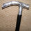 Thumbnail: Antique Walking Stick / Cane - Hallmarked Hong Kong Silver Fritz Chinese Dragons