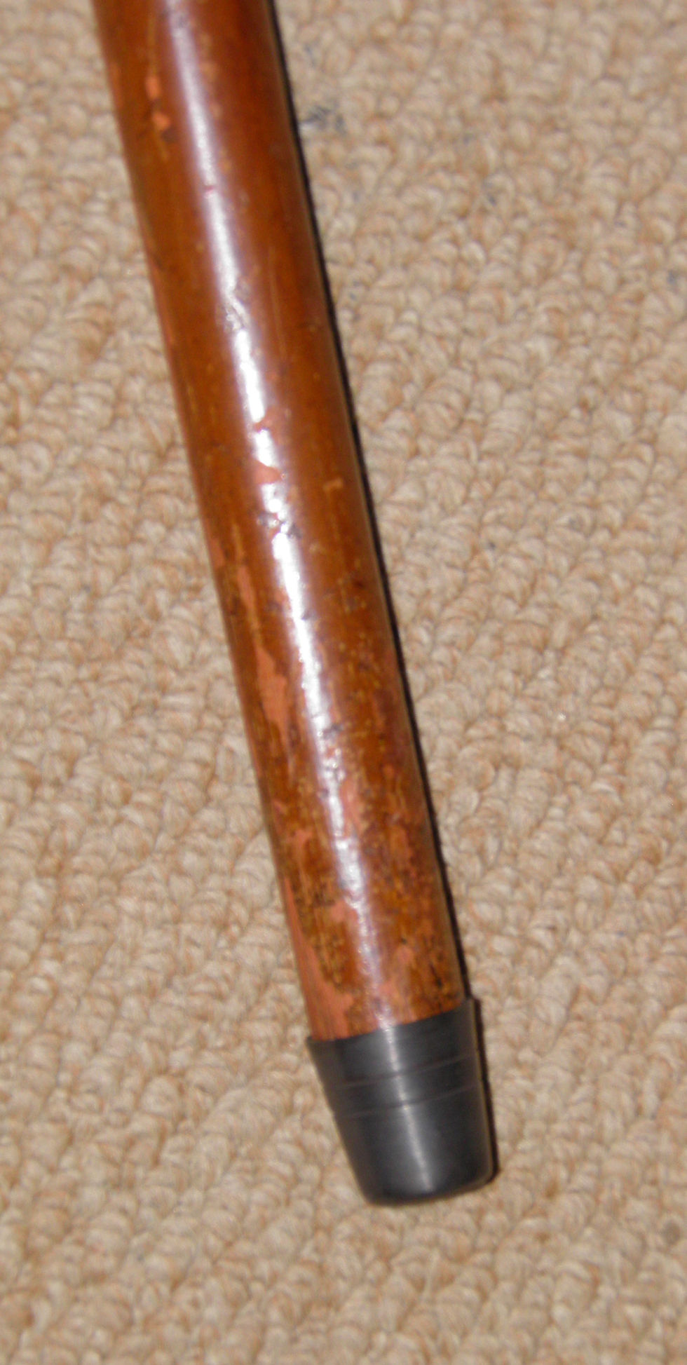 Thumbnail: Victorian Walking Stick / Cane Fritz Handle Silver Collar Hallmarked London 1895