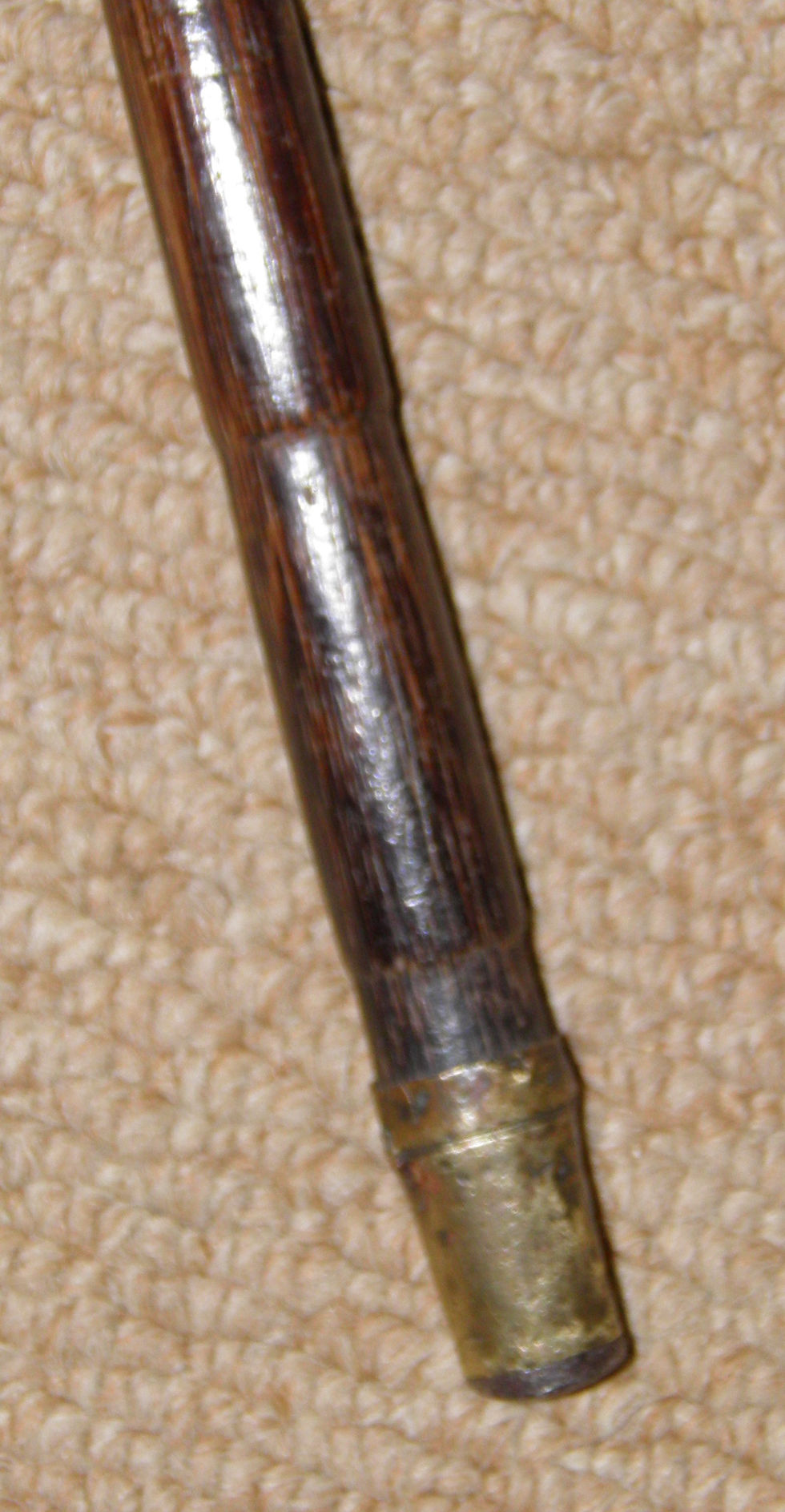 Thumbnail: Edwardian Gadget Bookmaker Pencil Walking Stick / Cane Hallmarked Silver Collar