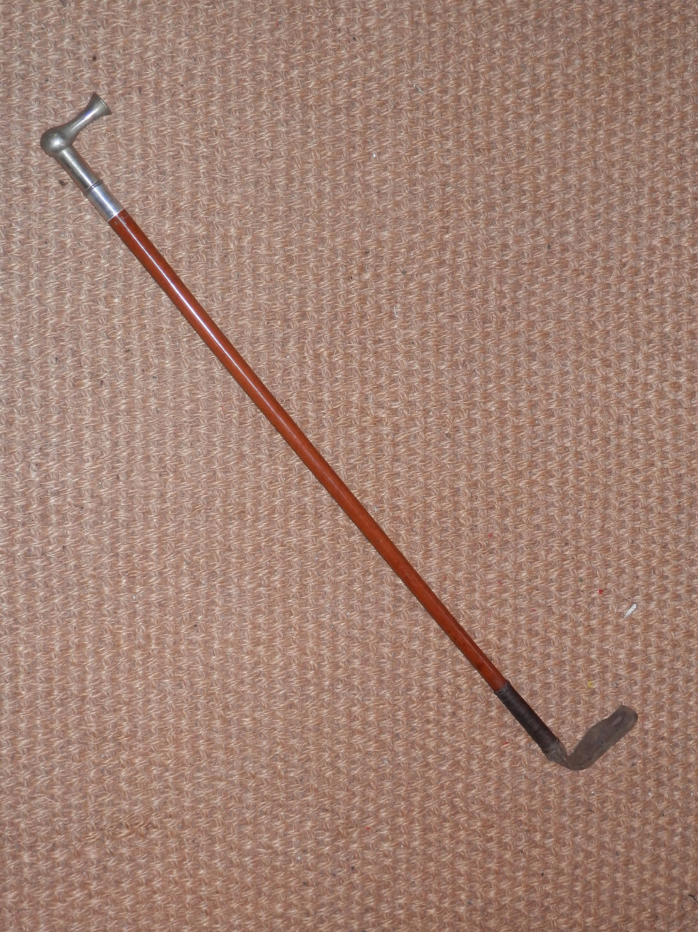 Thumbnail: Antique 'Ashford Maker To The Queen' H/m Silver B'ham 1894 Hammerhead Whip A.S.R