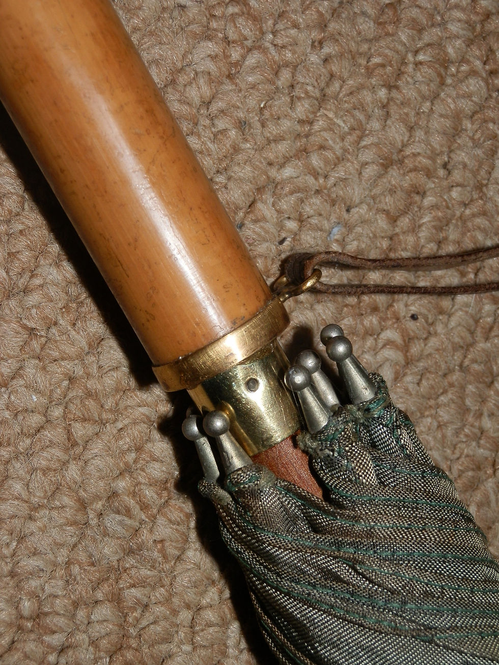 Thumbnail: Vintage Umbrella Horn End Gold Detailing Collar & Leather Wrist Strap