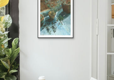 this artwork was created during covid after a memory of filtering light of a streetlight through a plant. 