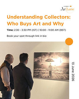 Curatorial walkthrough event poster for Not an Extra — socially relevant South Asian art exhibition by Artlune