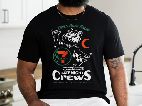 7 Eleven Owls Auto Know Last Night Crews The Original Roll Up Service Shirt