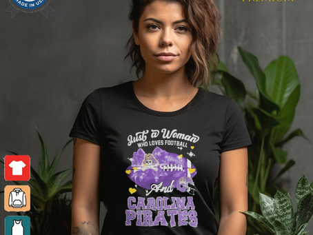 Just A Woman Who Loves Football And East Carolina Pirates Helmet Shirt