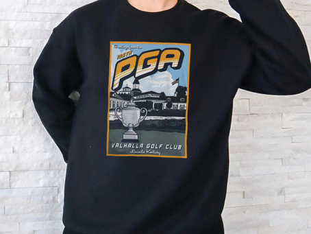 Ahead 2024 Pga Championship Valhalla Travel Poster Triblend T Shirt