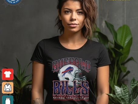 Buffalo Bills Helmet Garment Dyed Heavyweight T Shirt