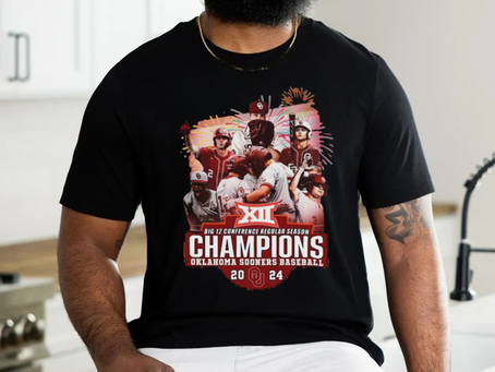 Official Big 12 Conference Regular Season Champions Okalahoma Sooners Baseball 2024 T Shirt