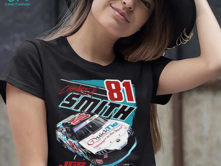 Joe Gibbs Racing Team Collection Black Chandler Smith Quick Tie Car T Shirt