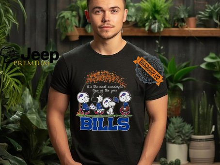 It’s The Most Wonderful Time Of The Year Peanuts Characters X Buffalo Bills Shirt