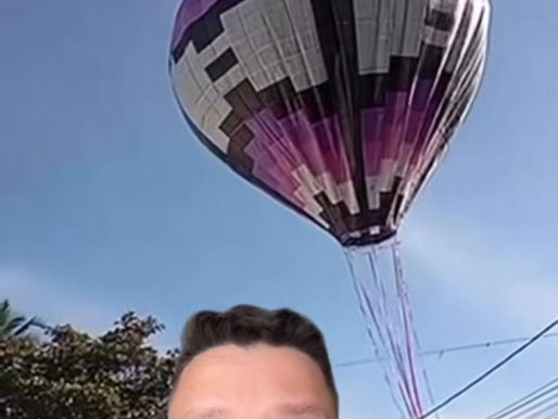 Balão cai no bairro de Vicente de Carvalho na cidade de Guarujá