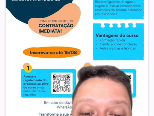 Oportunidade de curso 100% gratuito com a chance de contratação imediata após a conclusão do curso