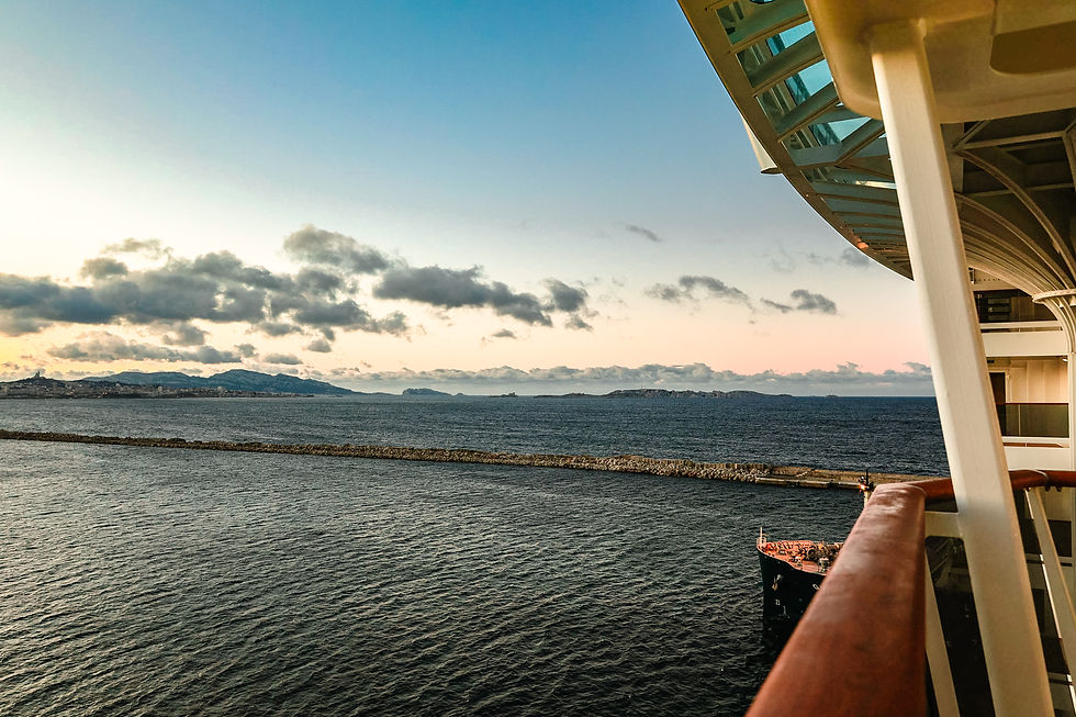 Scenic Cape Town coastline viewed from a cruise ship