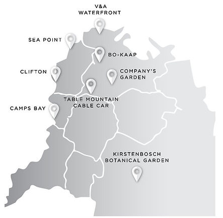 Map of the Cape Town Orientation Tour