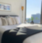 Large oversized Beyond Borders Collective black and cream blanket.