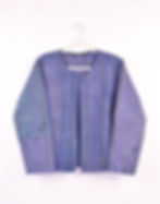 Blue dyed jacket made from rug kantha quilts - Billie Jacket