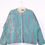 Thumbnail: oversized jacket made from teal kantha quilt