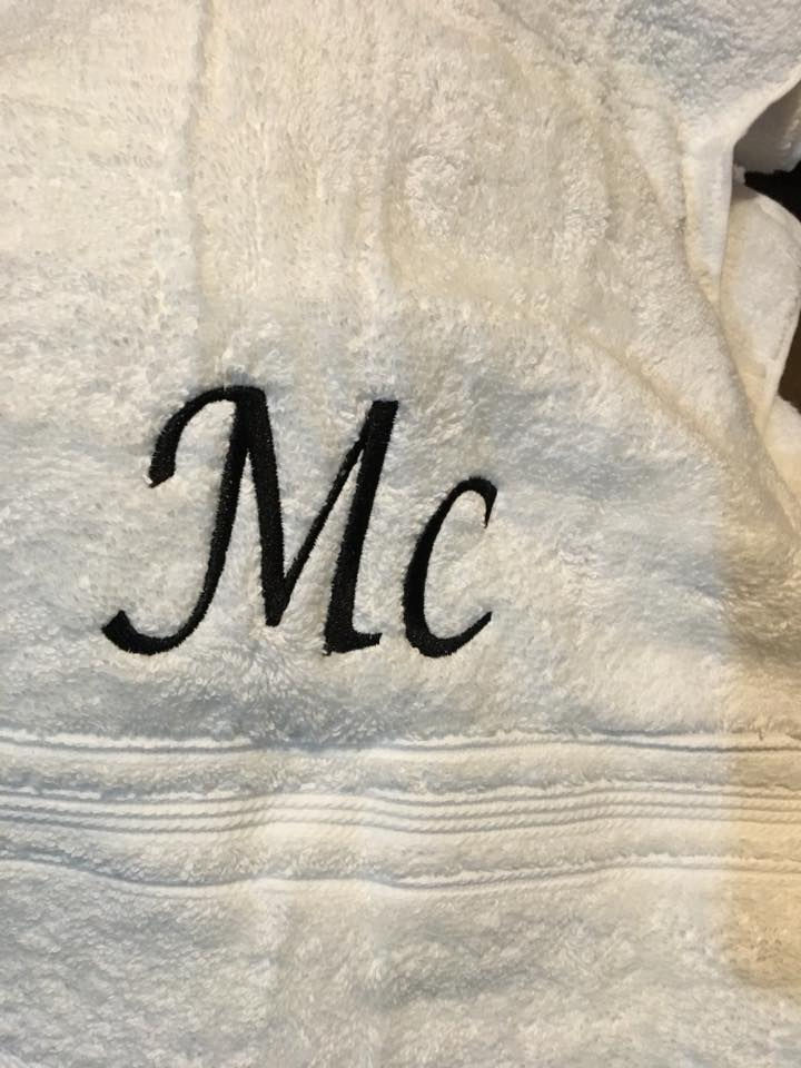 embroidered towels