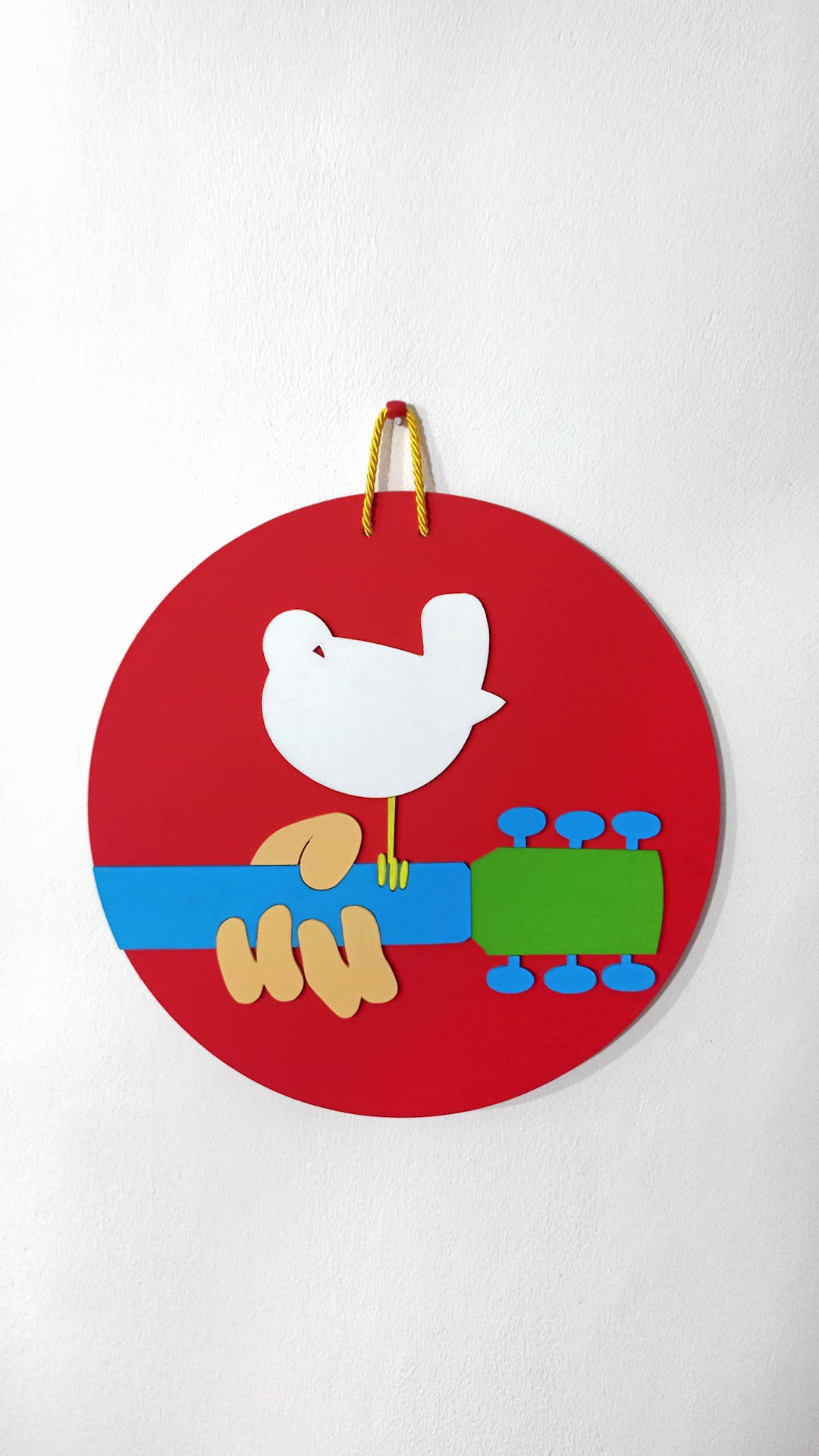 Pintura e Colagem em MDF Woodstock 1969