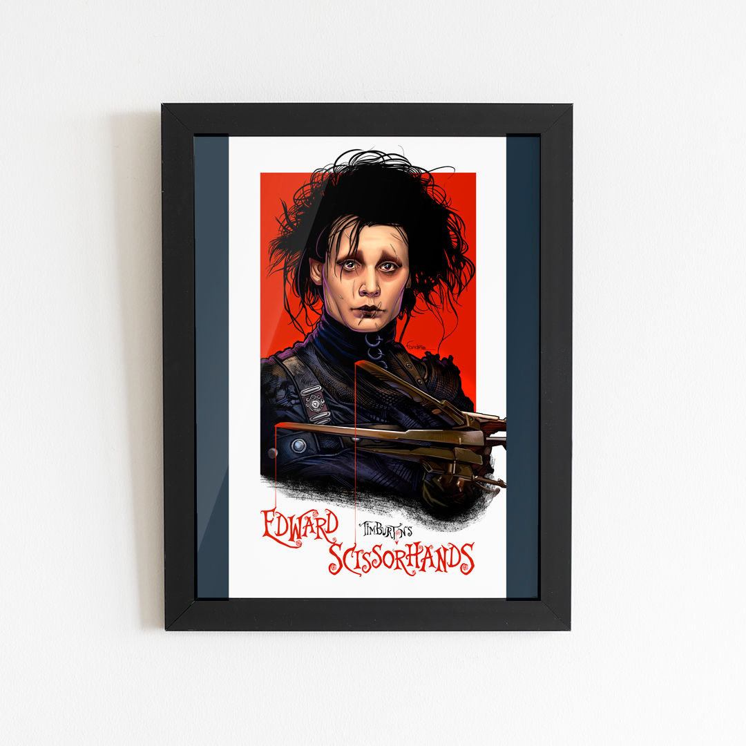 Quadro ou Poster Edward Scissorhands - Mãos de Tesoura - Tim-Burton - 01