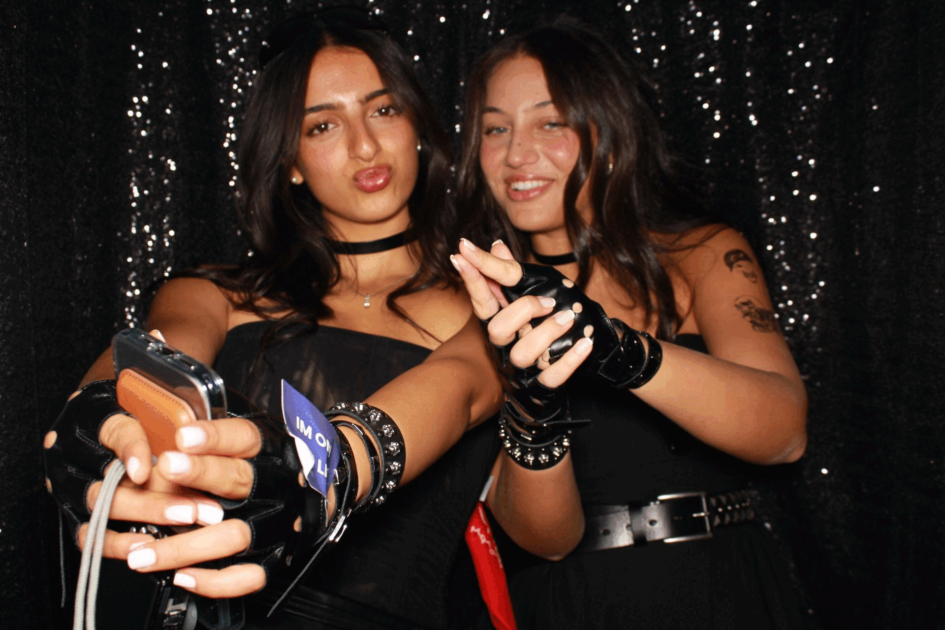 GIF Photo Booth Rental San Diego Girls posing for purim party
