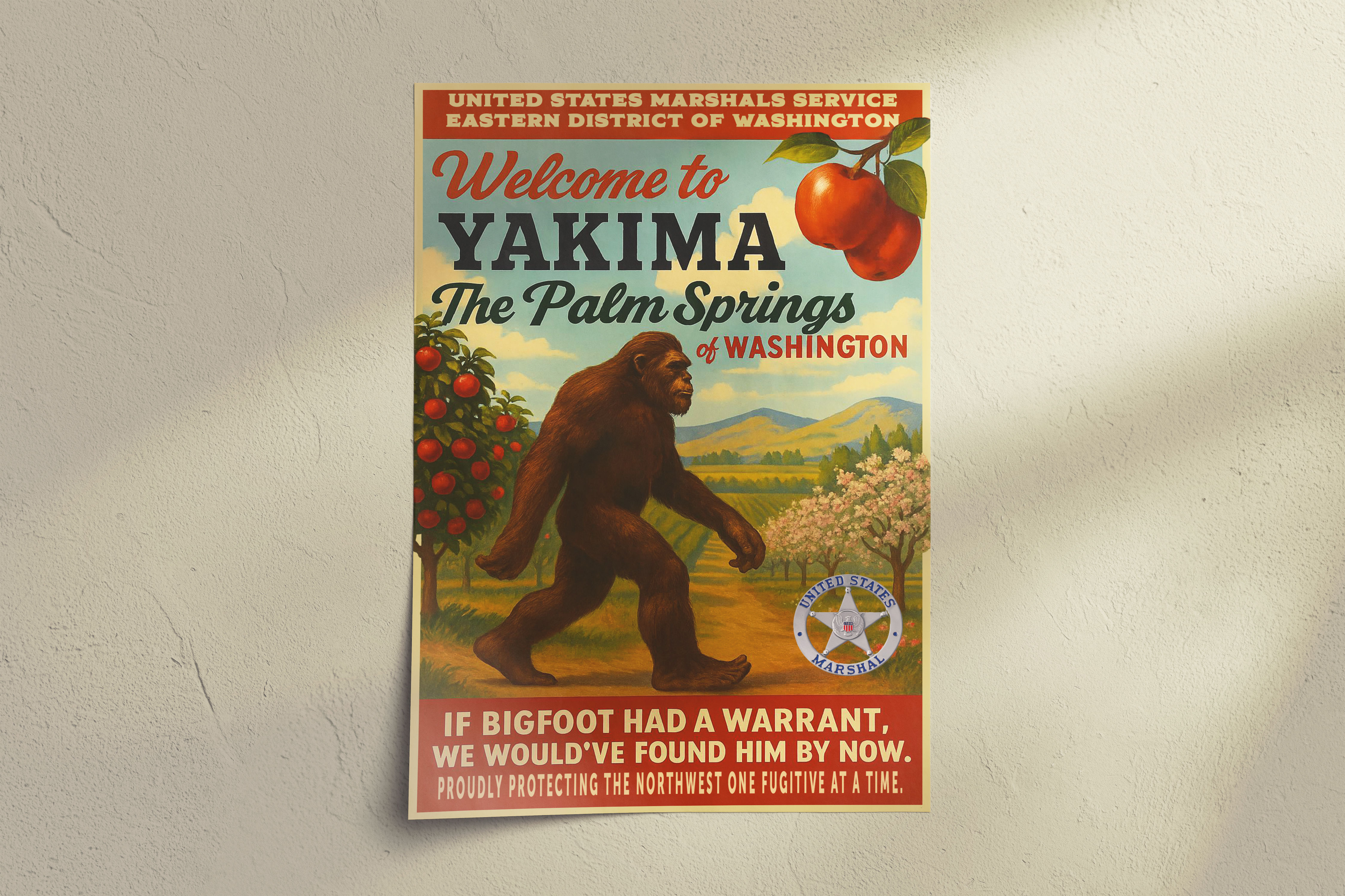 USMS Bigfoot in the Orchards Poster