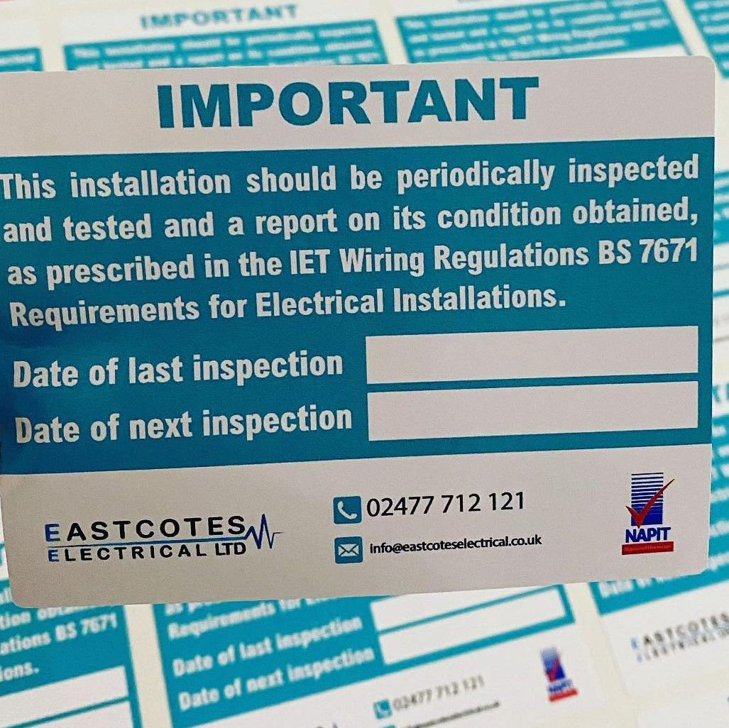Branded Next Inspection Stickers | Griffin Signs