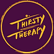Thirsty Therapy Logo in gold on deep purple