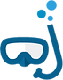 azul del tubo respirador