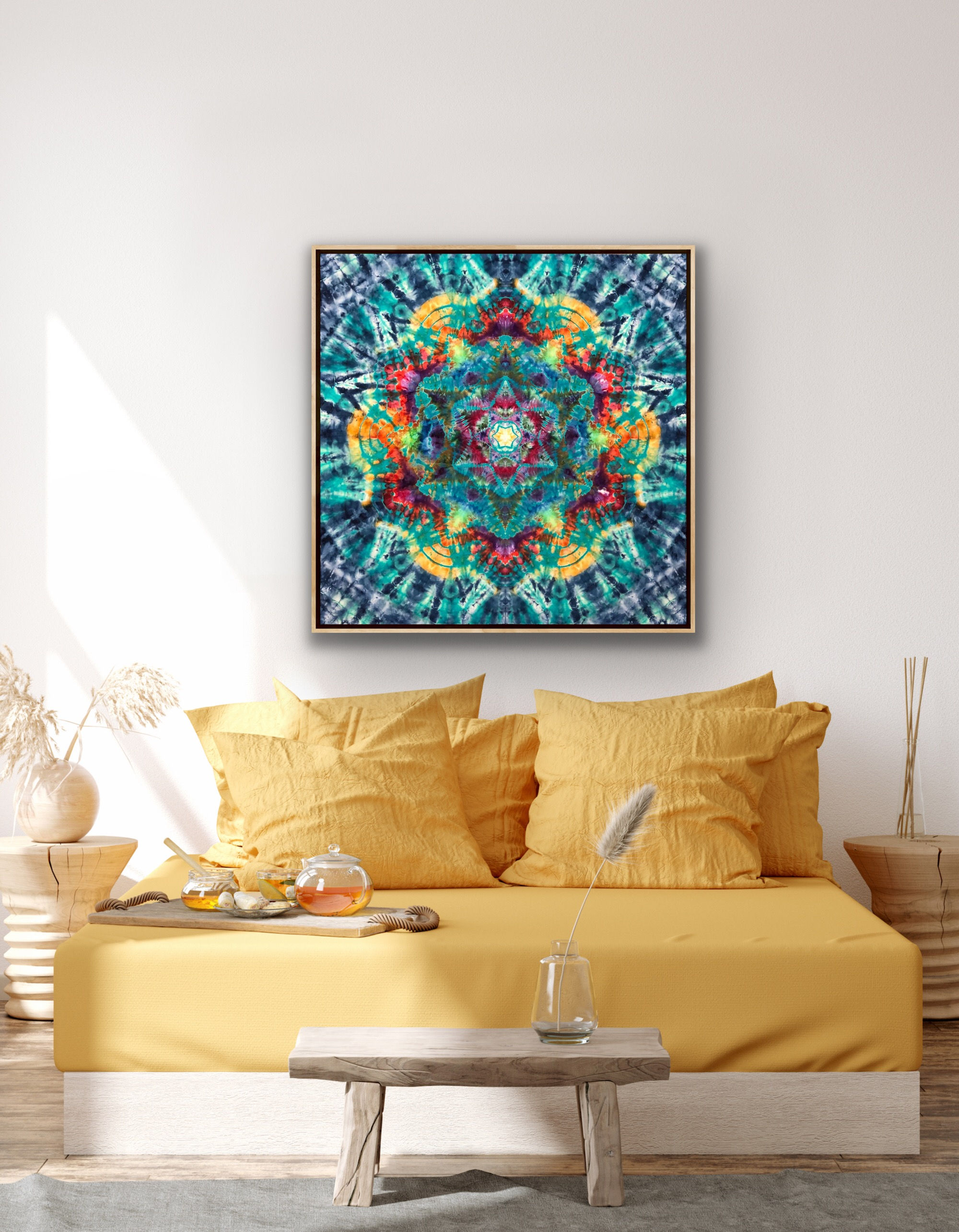 Reverse Dye Mandala - Jade