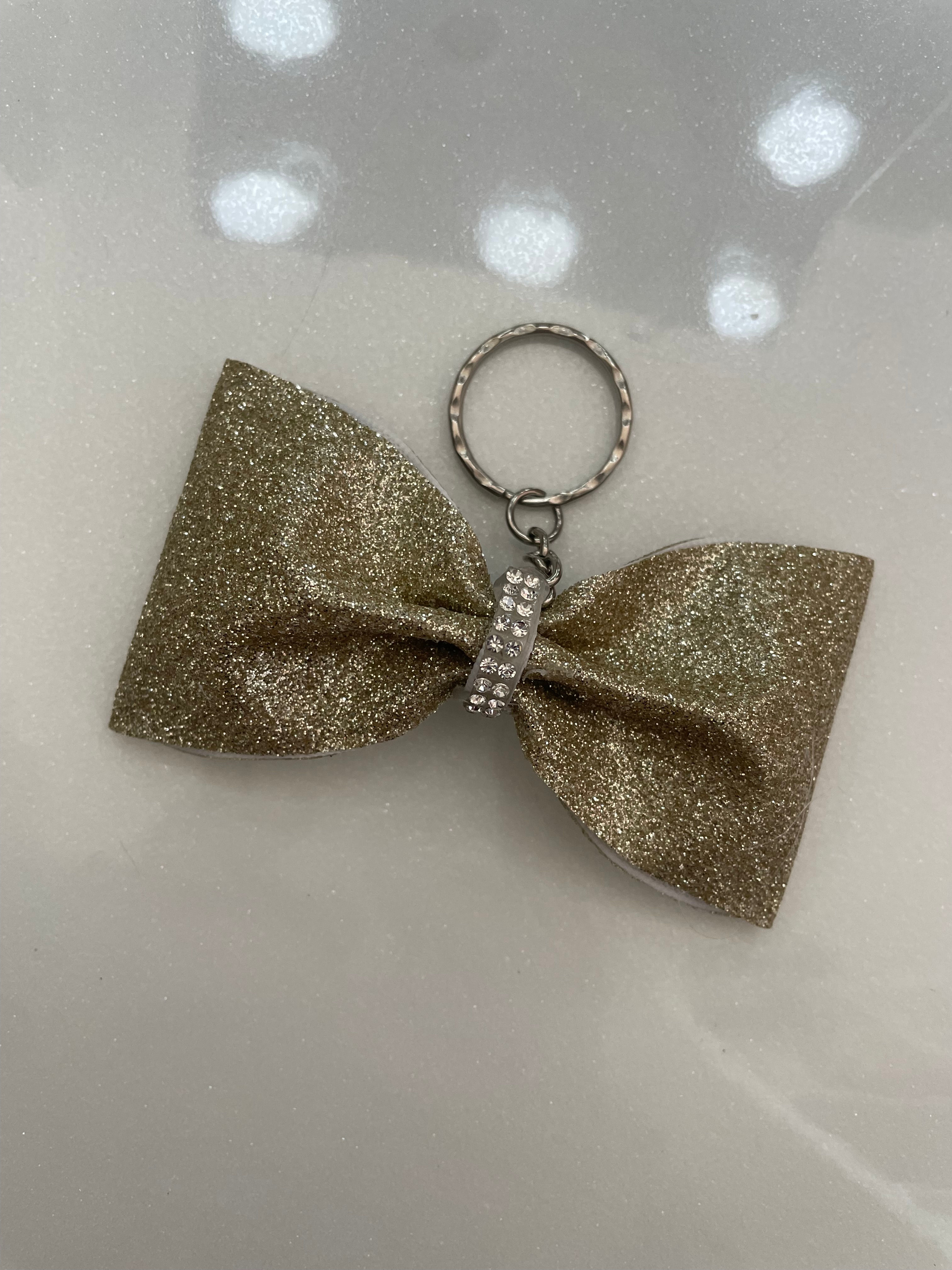 Glitter Keyring Bow