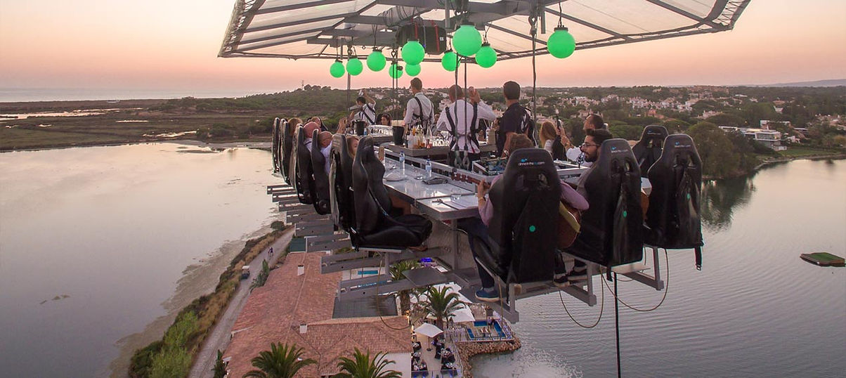 Jantar nas Nuvens – Dinner in the Sky - Quinta do Lago - Algarve - Agosto